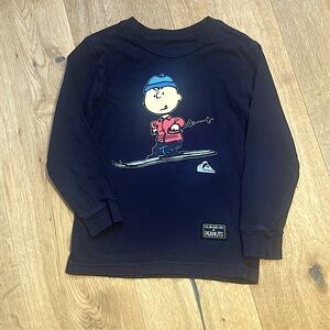 Quicksilver black long sleeve tee size 6